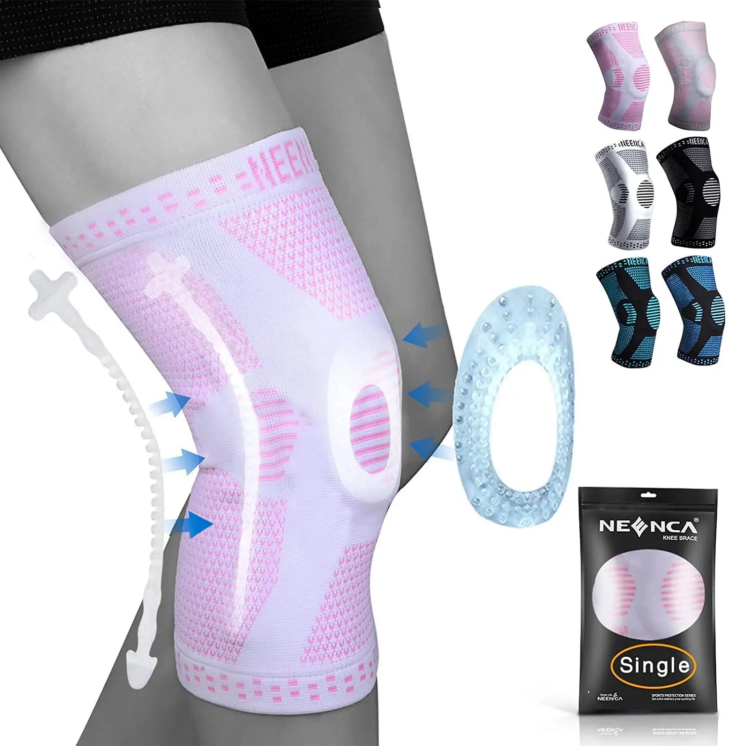 <h2>NEENCA Joelheira com Almofada de Gel e Estabilizadores Laterais – Suporte para Artrite e Lesões ACL</h2>