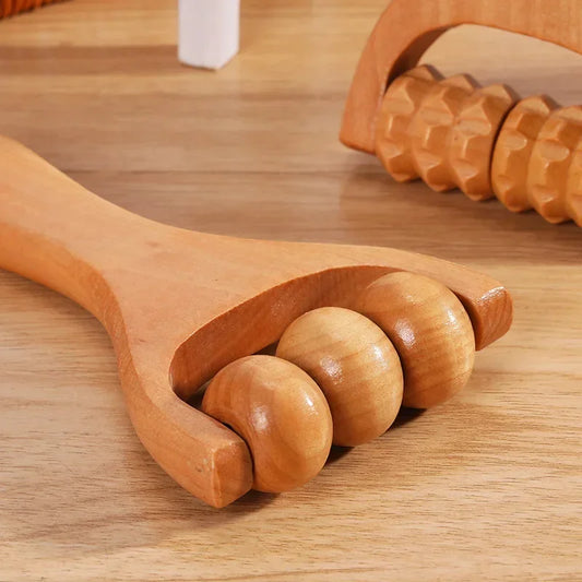 <h2>Mini Rolo de Massagem de Madeira para Pescoço, Ombros e Pernas – Ferramenta Manual para Massagem e Acupuntura nos Pés</h2>