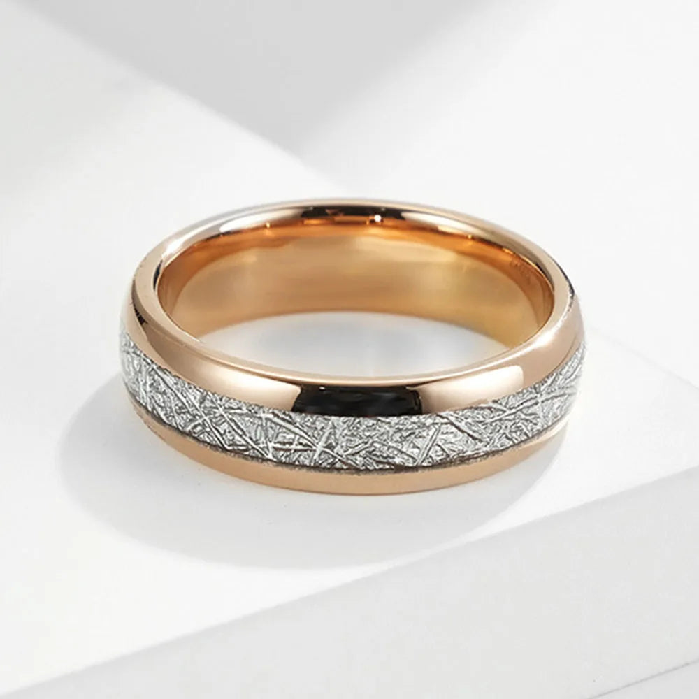 <h2>Anéis de Tungstênio com Incrustação de Seda Gelada – Design Personalizado para Casais</h2>