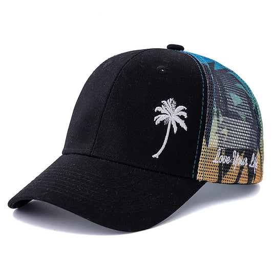 <h2>Boné Unissex com Estampa de Coqueiro – Estilo Streetwear Ajustável para o Verão</h2>