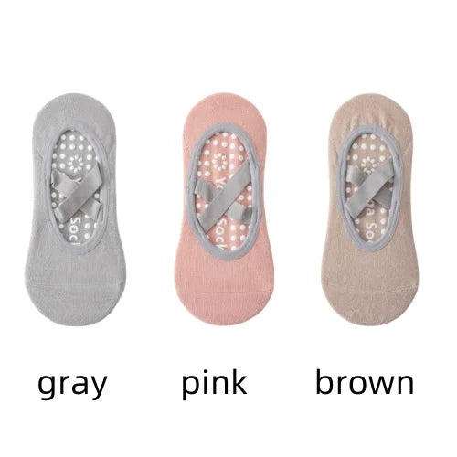 <h2>1 ou 3 Pares de Meias Profissionais de Yoga para Mulheres – Meias Antiderrapantes com Silicone para Ballet e Pilates</h2>