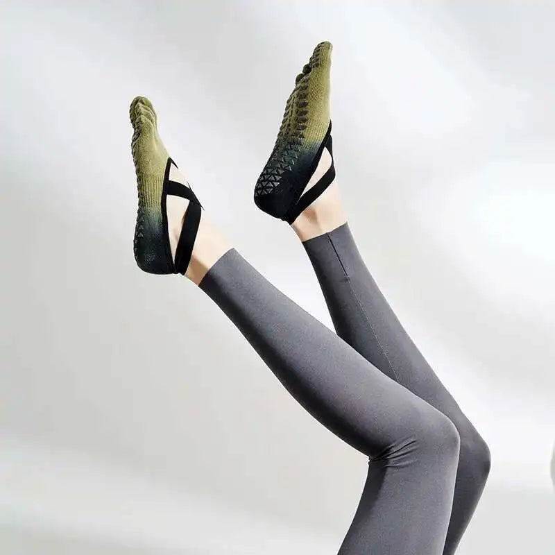 <h2>Meias de Yoga com Tingimento Amarrado para Mulheres – Meias de Cinco Dedos, Absorventes e Antiderrapantes, 100% Algodão</h2>