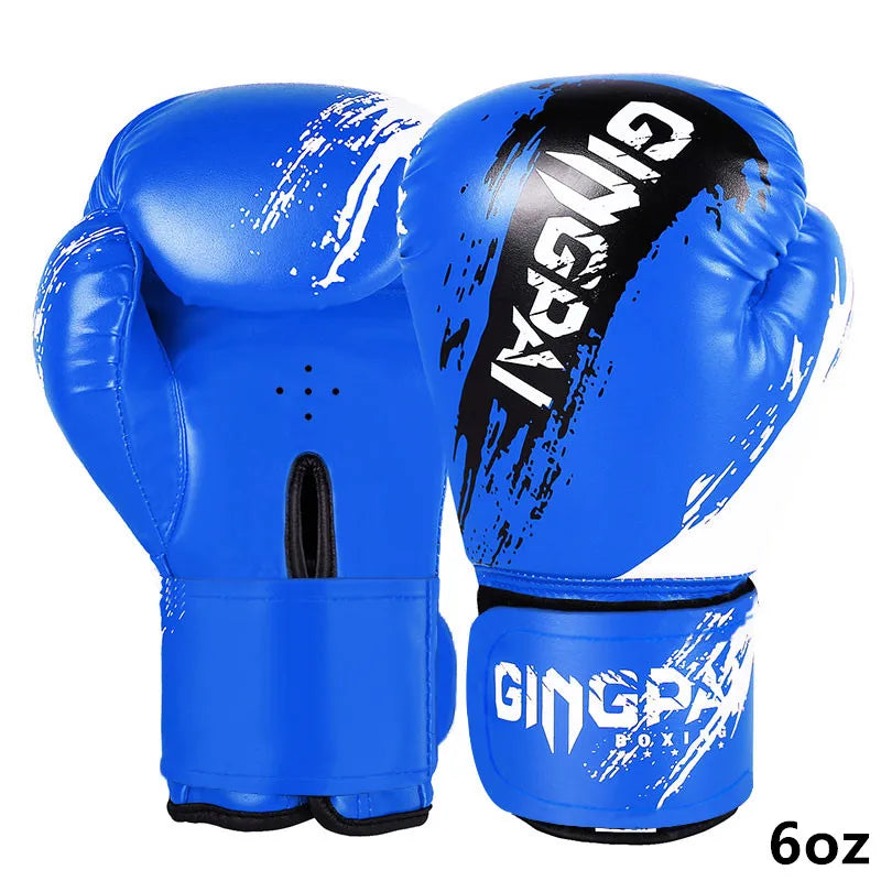 <h2>Luvas de Boxe Ajustáveis Confortáveis para Adultos – 1 Par, Preto, Vermelho e Azul</h2>