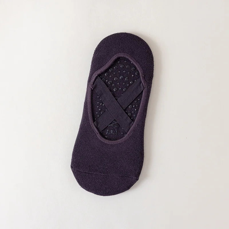 <h2>Meias de Yoga Antiderrapantes de Algodão e Silicone para Mulheres – Meias com Vendagem Respirável (3, 5 ou 1 Par)</h2>