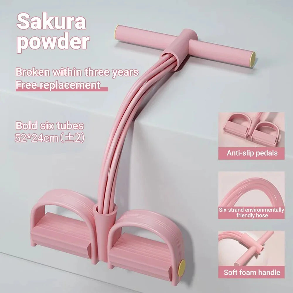 <h2>Bandas de resistência com 6 tubos – equipamento para abdômen, cintura e braços, extrator de pedal para Yoga</h2>