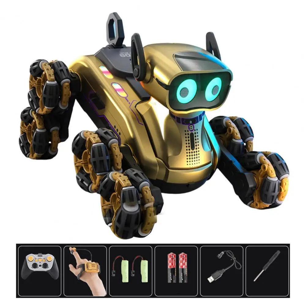 <h2>Brinquedo Robô Interativo para Cachorro – Controle Remoto, 8 Rodas e Sensor de Gestos</h2>