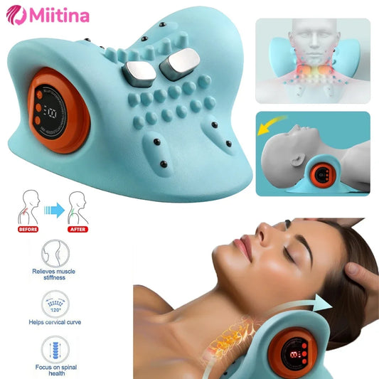 <h2>Massageador Cervical Elétrico – Dispositivo de Tracción Quiropráctica para Cuello y Hombros</h2>