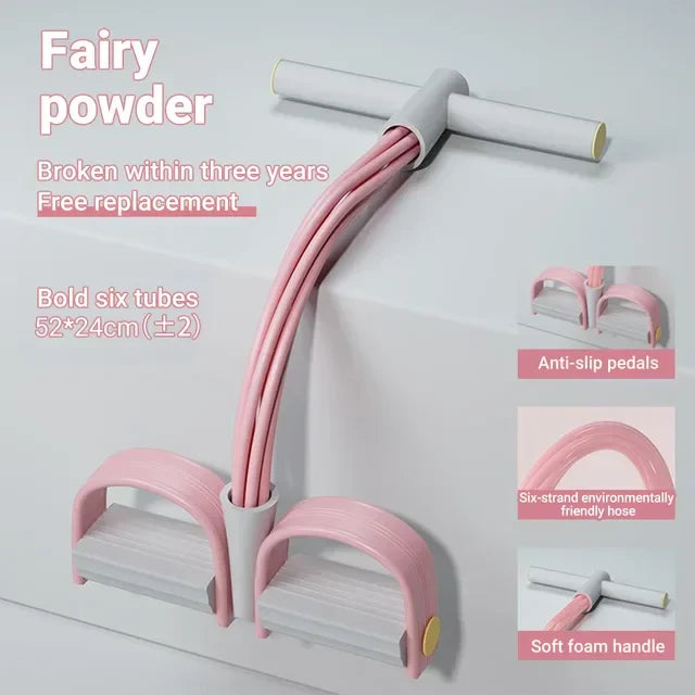 <h2>Bandas de resistência com 6 tubos – equipamento para abdômen, cintura e braços, extrator de pedal para Yoga</h2>