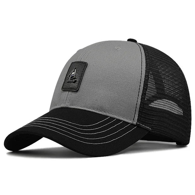 <h2>Boné Masculino Plus Size – Modelo Trucker com Tela e Algodão 3D, Snapback para Cabeças Grandes (56–68cm)</h2>