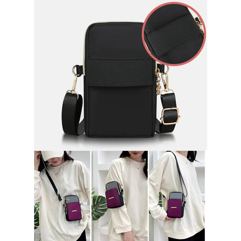 <h2>Bolso Cruzado para Celular para Mulheres – Bolsa de Ombro com Compartimentos e Plug para Fones</h2>
