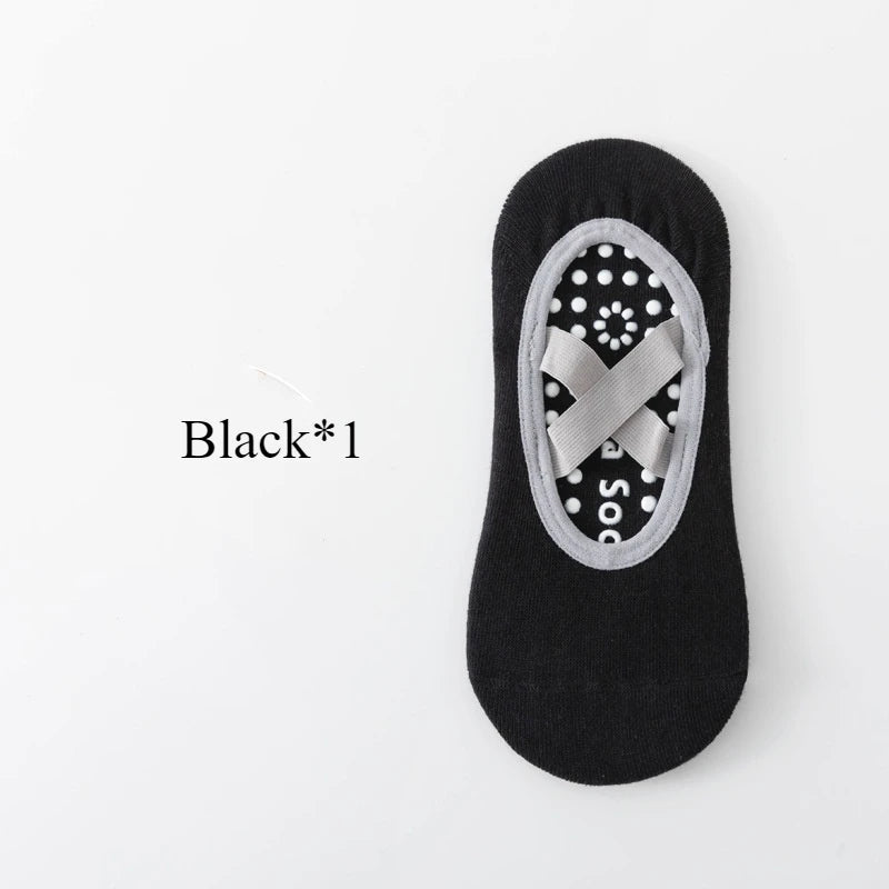 <h2>1 ou 3 Pares de Meias Profissionais de Yoga para Mulheres – Meias Antiderrapantes com Silicone para Ballet e Pilates</h2>