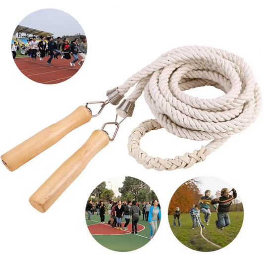 <h2>Corda de Pular Ajustável com Cabo de Madeira Antiderrapante – Sem Emaranhado para Treino</h2>
