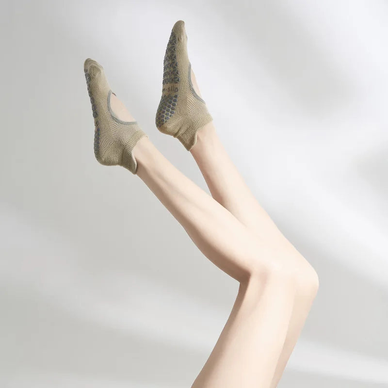 <h2>Meias de Yoga de Silicone Antiderrapantes para Mulheres – Meias Profissionais para Pilates, Fitness e Dança, Primavera/Verão 2024</h2>