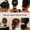 <h2>Laço de Cabelo Feminino com Pingentes Geométricos – Elástico de Borracha com Detalhes em Ouro e Prata</h2>