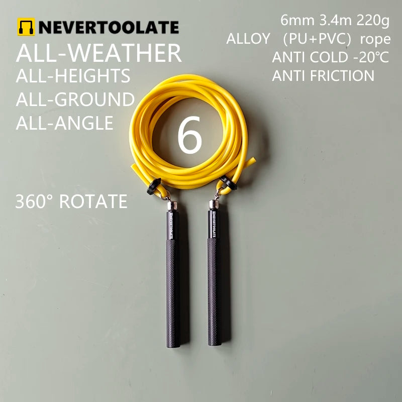 <h2>Corda de Pular com Rolamento de Esferas Metálico – Rotação 360°, Cabo de Metal, Sem Emaranhado</h2>