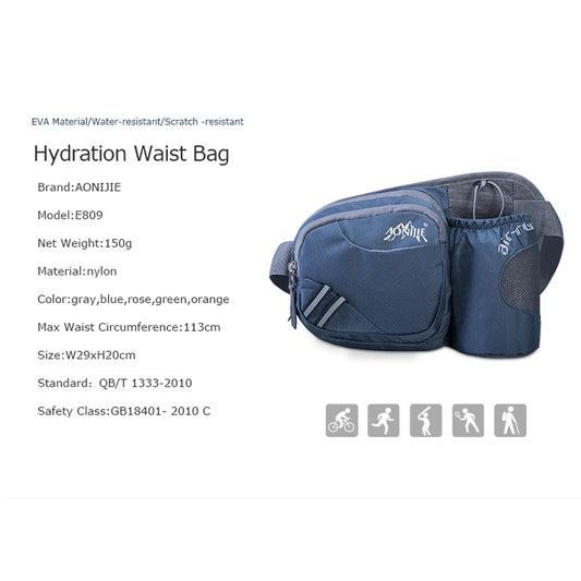 <h2>Aonijie E809 – Bolsa de Cintura para Corrida com Suporte para Garrafa de Água</h2>