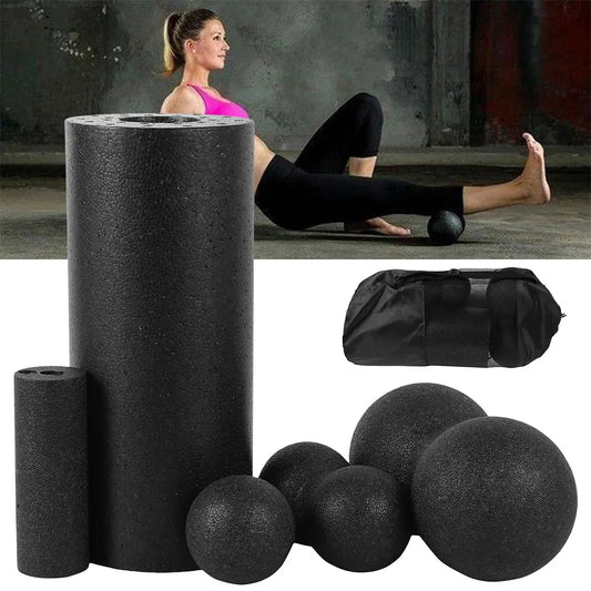 <h2>Kit de Massageador de Yoga e Bola Fitness – Rolo de Espuma para Alívio da Dor nas Costas e Liberação Miofascial (3 ou 5 Peças)</h2>