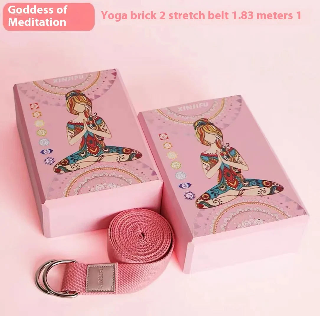 <h2>Conjunto de Tijolos de Yoga em EVA de Alta Densidade – Faixa Elástica Colorida para Prática e Dança</h2>
