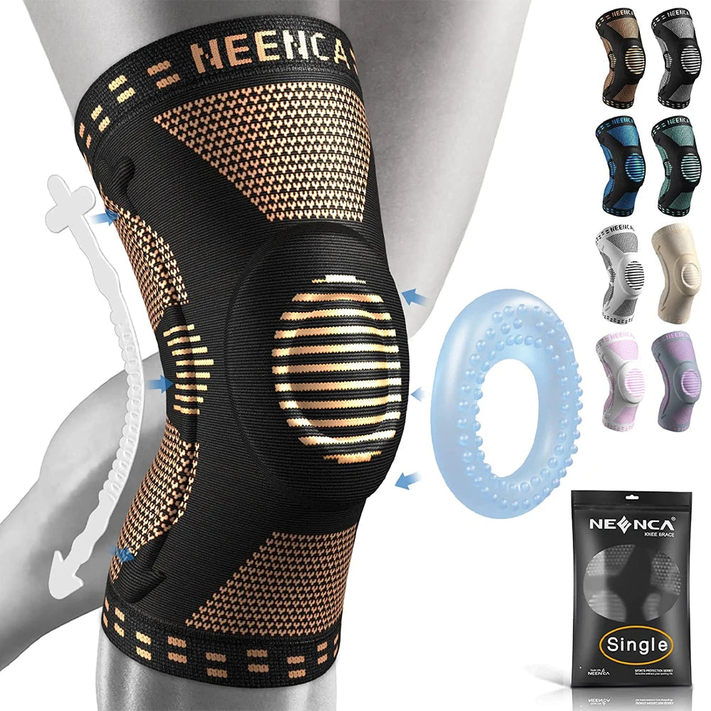 <h2>NEENCA Joelheira com Almofada de Gel e Estabilizadores Laterais – Suporte para Artrite e Lesões ACL</h2>