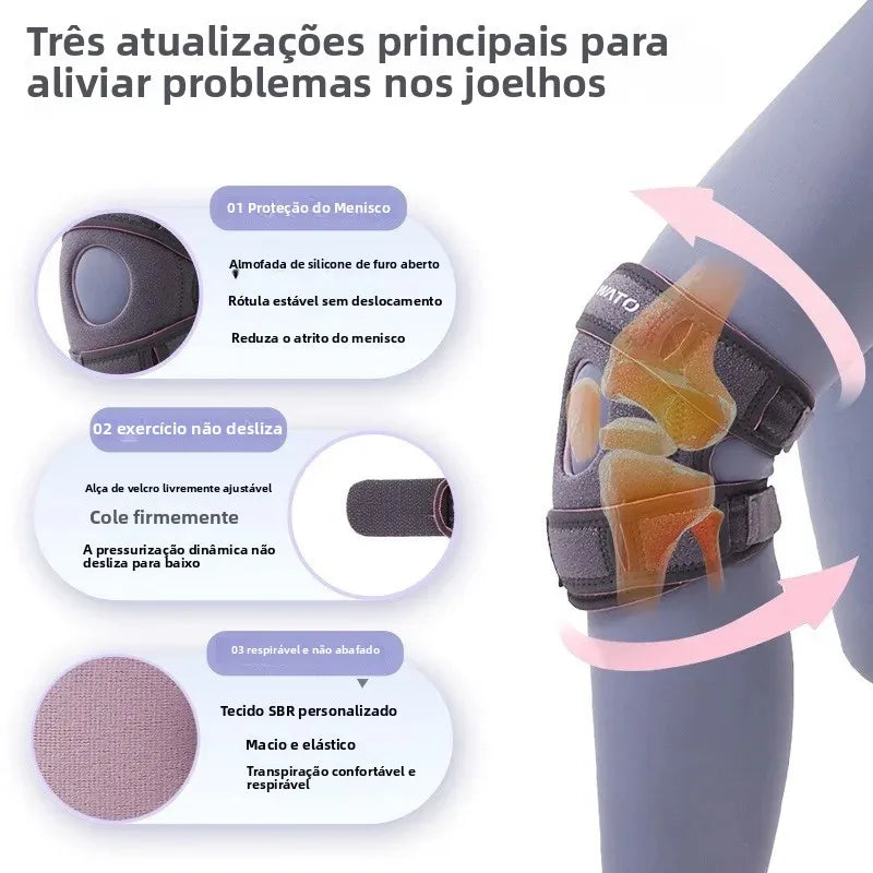 <h2>Joelheiras com Almofada de Gel e Estabilizadores Laterais – Suporte para Alívio da Dor e Lesões no Joelho</h2>