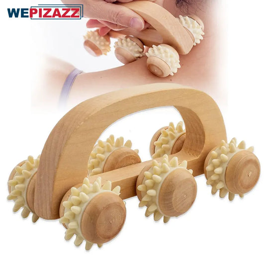 <h2>Rolo de Madeira para Massagem Muscular – Massageador Manual para Pescoço, Pernas e Costas, 1 Unidade</h2>