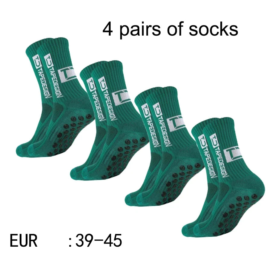<h2>Pacote com 4 Pares de Meias de Futebol – Meias de Cano Médio TC Antiderrapantes e Respirável para Treinamento e Competição</h2>