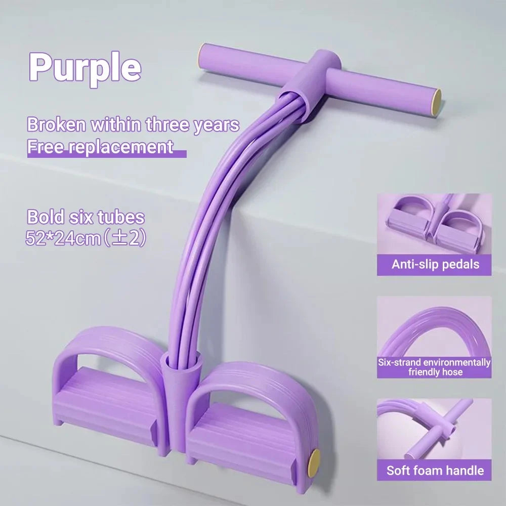 <h2>Bandas de resistência com 6 tubos – equipamento para abdômen, cintura e braços, extrator de pedal para Yoga</h2>