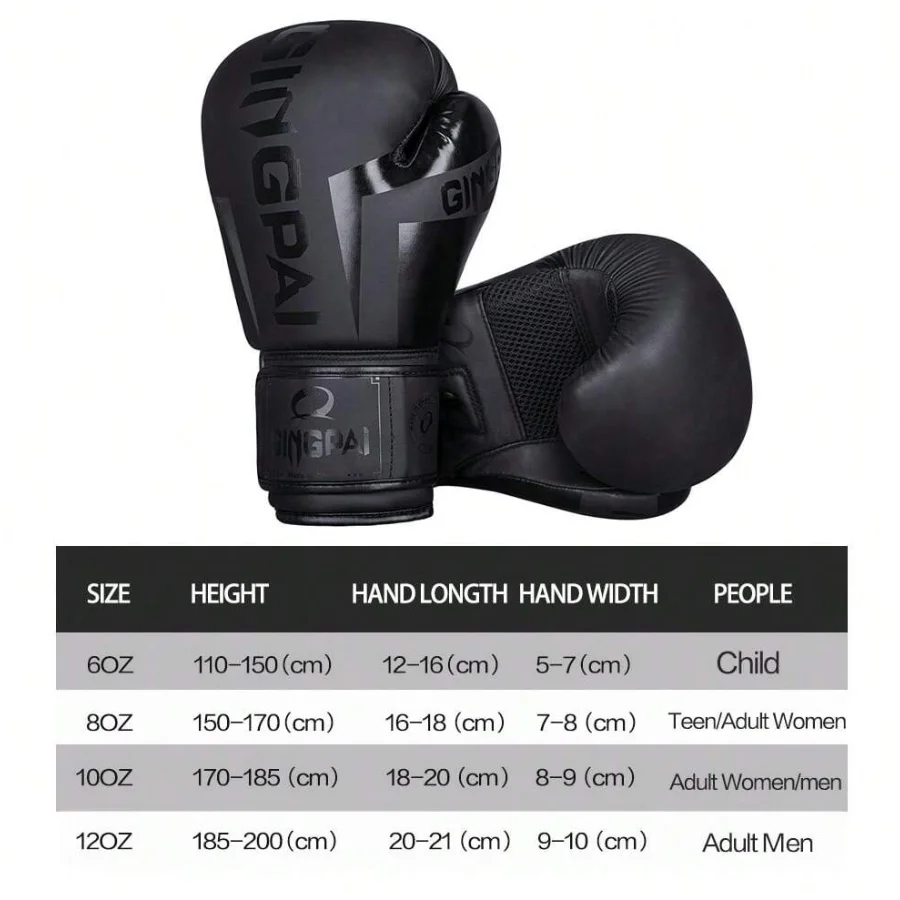 <h2>Luvas de Boxe Sanda Sparring 6/8/10/12oz para Crianças, Homens e Mulheres – Muay Thai, MMA, Karate, Kickboxing</h2>