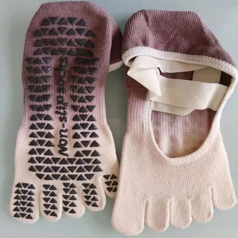 <h2>Meias de Yoga com Tingimento Amarrado para Mulheres – Meias de Cinco Dedos, Absorventes e Antiderrapantes, 100% Algodão</h2>