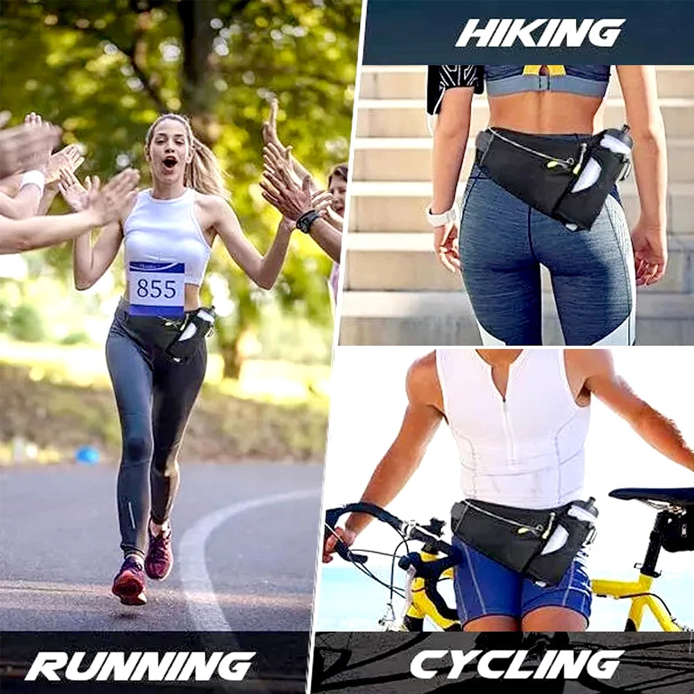 <h2>Fanny Pack Ajustável com Suporte para Garrafa de Água – Bolsa de Cintura para Corrida e Viagem</h2>