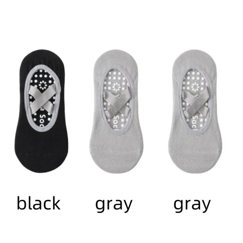 <h2>1 ou 3 Pares de Meias Profissionais de Yoga para Mulheres – Meias Antiderrapantes com Silicone para Ballet e Pilates</h2>