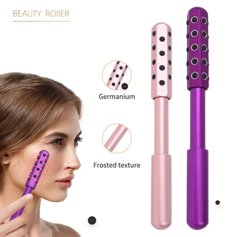 <h2>Massageador Facial de Germânio 24 Rodas – Rolo de Acupuntura de Beleza, Massageador Facial Gua Sha para Cuidados com a Pele Feminina</h2>