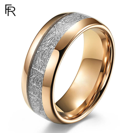 <h2>Anéis de Tungstênio com Incrustação de Seda Gelada – Design Personalizado para Casais</h2>
