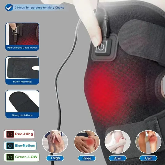 <h2>Joelheira Elétrica com Almofada de Aquecimento USB – Suporte para Artrite e Alívio de Pernas Frias</h2>