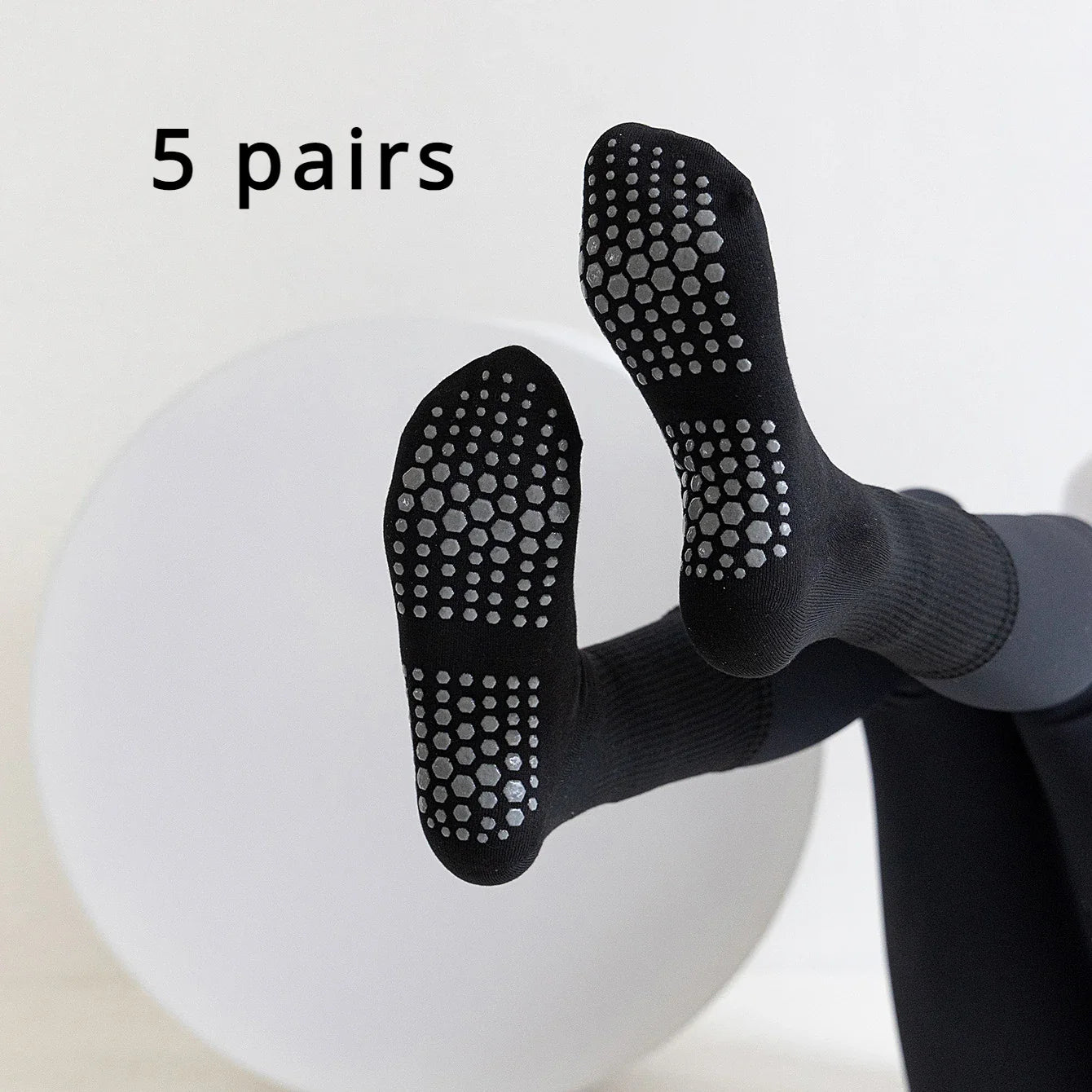 <h2>5 Pares de Meias de Yoga Antiderrapantes para Mulheres – Meias Respirável de Cano Médio para Fitness, Barre e Pilates, 8 Cores</h2>