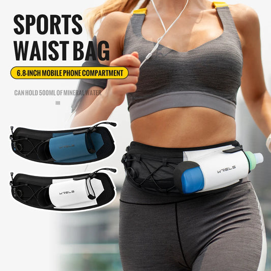 <h2>Wrels – Bolsa de Cintura para Corrida e Maratona com Bolso Duplo para Telefone e Garrafa</h2>