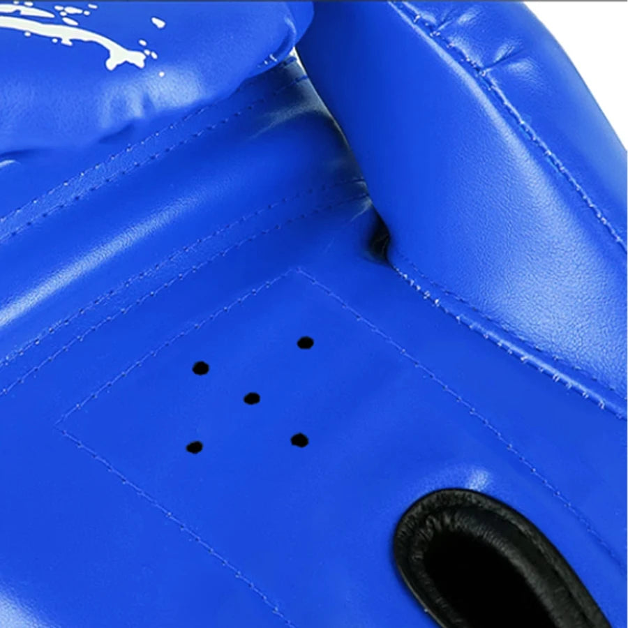 <h2>Luvas de Boxe Ajustáveis Confortáveis para Adultos – 1 Par, Preto, Vermelho e Azul</h2>