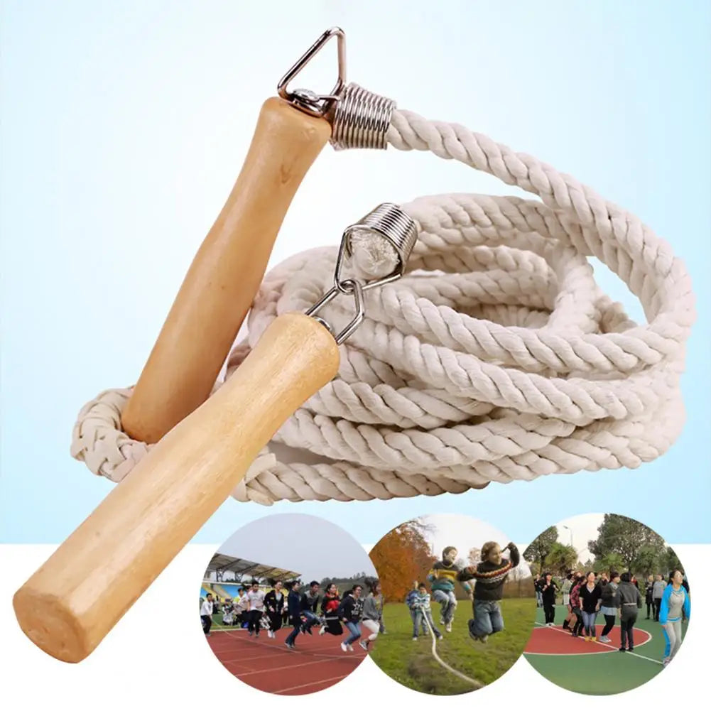 <h2>Corda de Pular Ajustável com Cabo de Madeira Antiderrapante – Sem Emaranhado para Treino</h2>