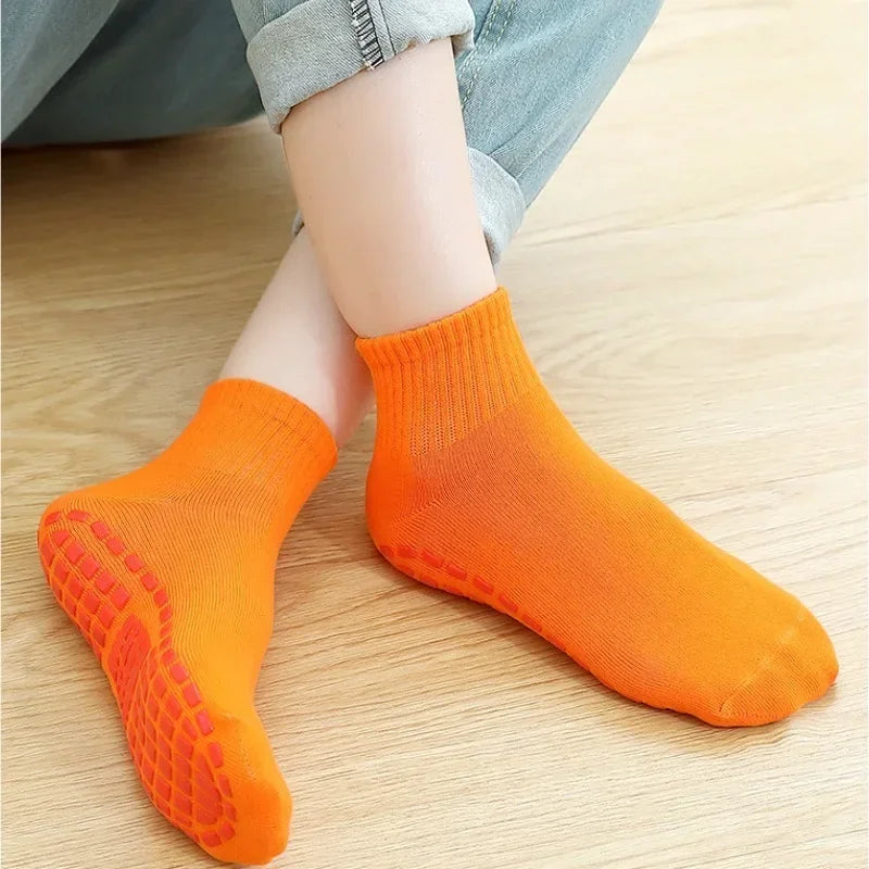<h2>Meias Elásticas Bonitas para Yoga Feminino – Meias Antiderrapantes de Silicone para Solo, Respiráveis para Crianças</h2>