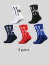 <h2>5 Pares de Pontos Adesivos Multicoloridos para Meias de Futebol – Antiderrapantes, Absorventes de Suor e Anti-odor</h2>
