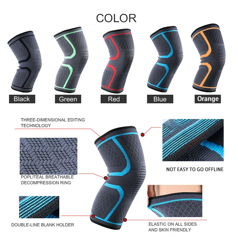 <h2>Joelheiras de Compressão em Nylon – Suporte Elástico para Fitness, Corrida, Ciclismo, Basquete e Vôlei</h2>