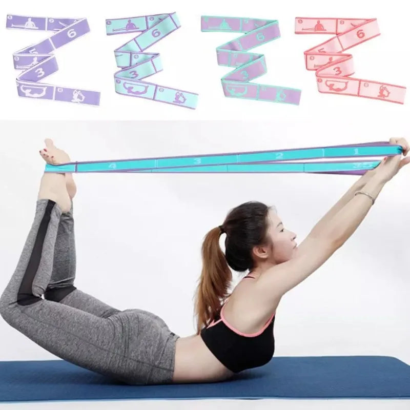 Bandas elásticas de resistencia para Yoga de varias secciones, entrenamiento de baile, gimnasio, Pilates en casa, correa de tracción, equipo de gimnasio, deporte y Fitness