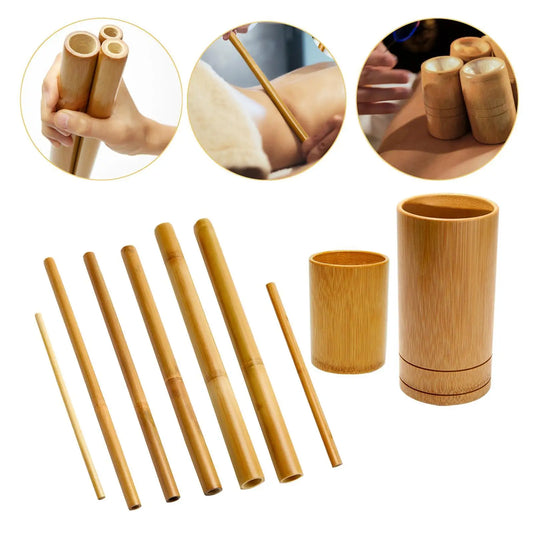 <h2>Palitos de Massagem de Bambu – Rolo Profissional para Relaxamento Muscular e Gua Sha</h2>