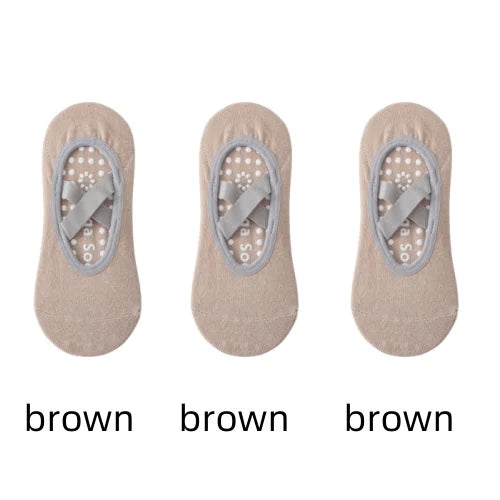 <h2>1 ou 3 Pares de Meias Profissionais de Yoga para Mulheres – Meias Antiderrapantes com Silicone para Ballet e Pilates</h2>