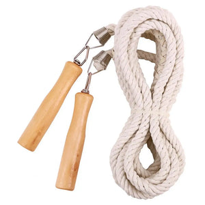<h2>Corda de Pular Ajustável com Cabo de Madeira Antiderrapante – Sem Emaranhado para Treino</h2>