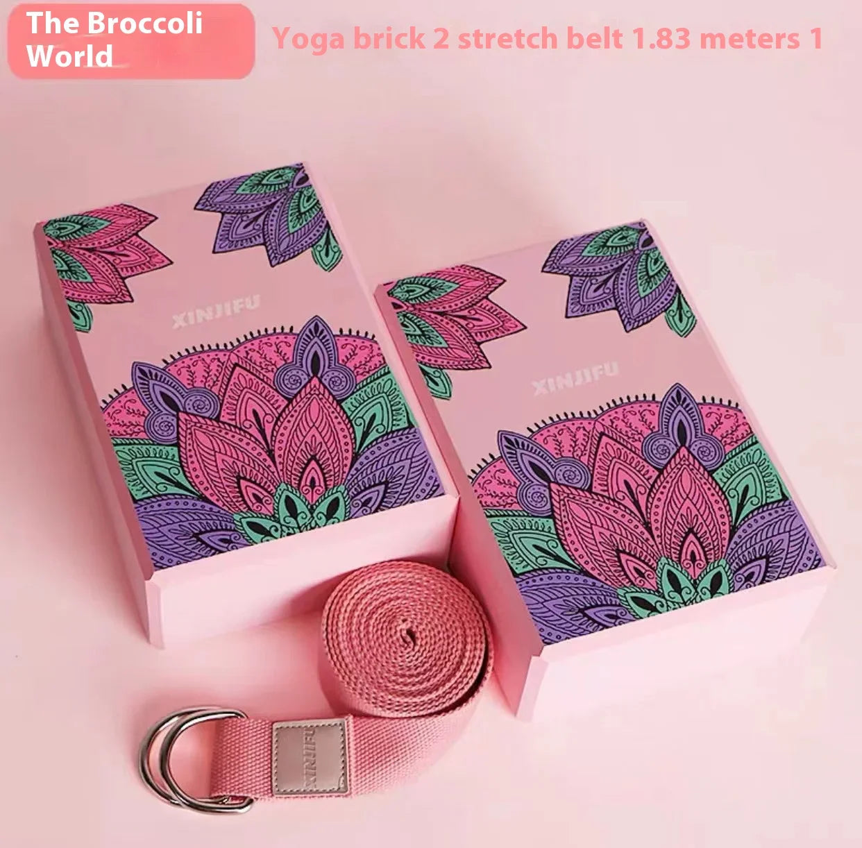 <h2>Conjunto de Tijolos de Yoga em EVA de Alta Densidade – Faixa Elástica Colorida para Prática e Dança</h2>