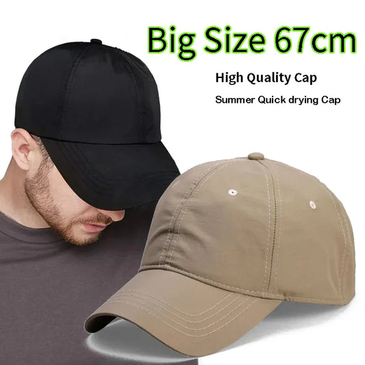 <h2>Boné Masculino Respirável de Tamanho Grande – Secagem Rápida com Proteção Solar para Esportes ao Ar Livre (67cm)</h2>