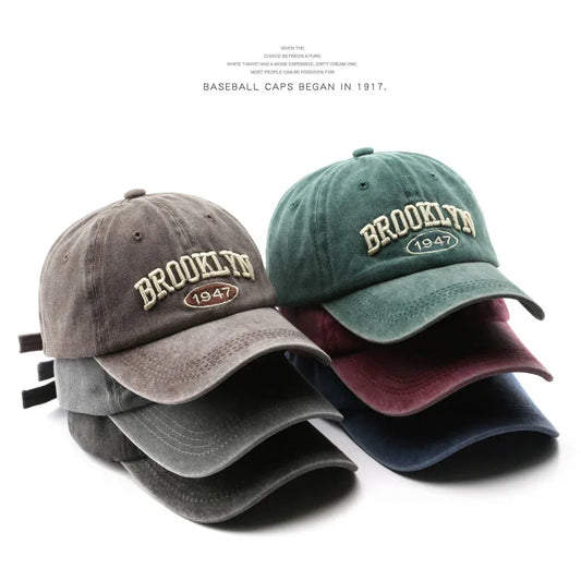 <h2>Boné Bordado Brooklyn Retro – Algodão Ajustável Unissex para Streetwear, Hip Hop e Uso ao Ar Livre</h2>