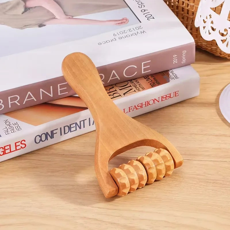 <h2>Mini Rolo de Massagem de Madeira para Pescoço, Ombros e Pernas – Ferramenta Manual para Massagem e Acupuntura nos Pés</h2>