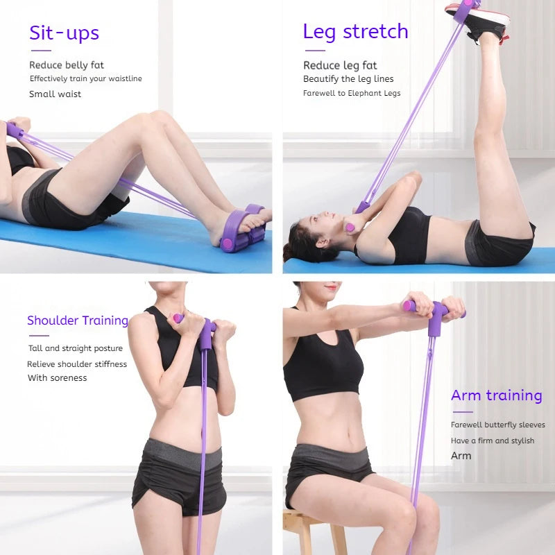 <h2>Bandas de resistência com 6 tubos – equipamento para abdômen, cintura e braços, extrator de pedal para Yoga</h2>